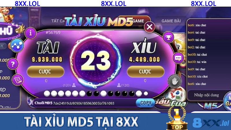 Tài Xỉu MD5 tại 8XX – Trò Chơi May Rủi Hấp Dẫn Cho Game Thủ